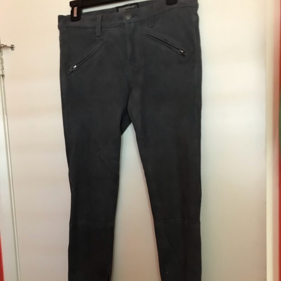 Rare real suede leather Current/Elliot jeans NEW - Picture 7 of 8